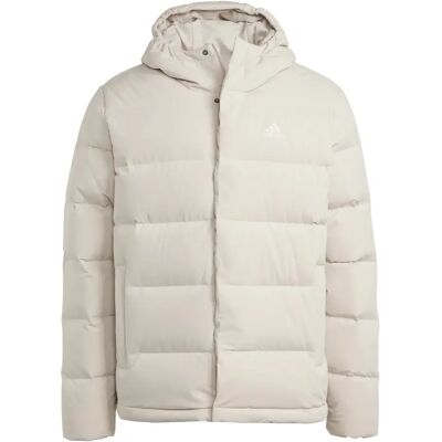 adidas Helionic Donsjacke met Capuchon - Heren - Beige adidas Helionic Donsjacke met Capuchon - Heren - Beige