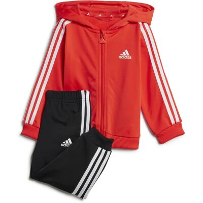 Glimmend trainingspak met capuchon voor baby's adidas Essentials 3-Stripes Rouge 3/6 mois Glimmend trainingspak met capuchon voor baby's adidas Essentials 3-Stripes Rouge 3/6 mois