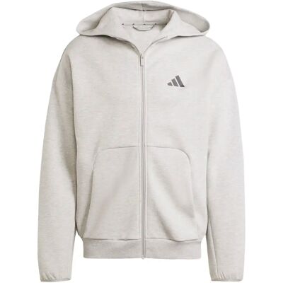 adidas Future Icons Small Logo Grijze Hoodie Jas - Jas adidas Future Icons Small Logo Grijze Hoodie Jas - Jas