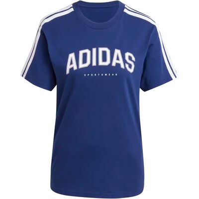 Dames-T-shirt adidas Lounge Soft Side Graphic Bleu S Dames-T-shirt adidas Lounge Soft Side Graphic Bleu S