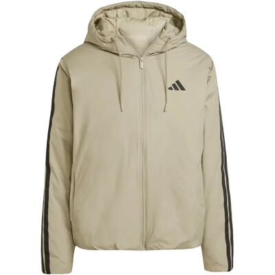 Geïsoleerde jas met capuchon adidas Essentials Climawarm 3 stripes Vert XL Geïsoleerde jas met capuchon adidas Essentials Climawarm 3 stripes Vert XL