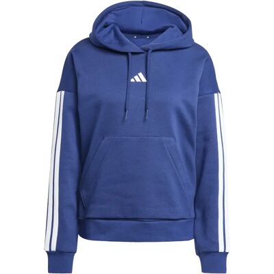 Dames fleece sweater met capuchon adidas Essentials 3-Stripes Bleu L Dames fleece sweater met capuchon adidas Essentials 3-Stripes Bleu L