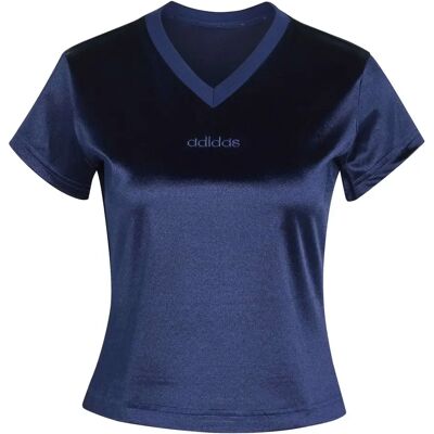 Satin T-shirt voor dames adidas Seasonal Essentials Bleu M Satin T-shirt voor dames adidas Seasonal Essentials Bleu M