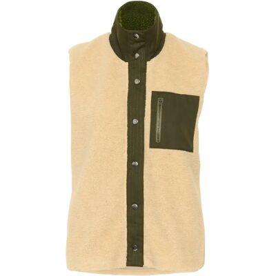 Dames zonder mouwen fleece CULTURE Tally Beige 2XL Dames zonder mouwen fleece CULTURE Tally Beige 2XL