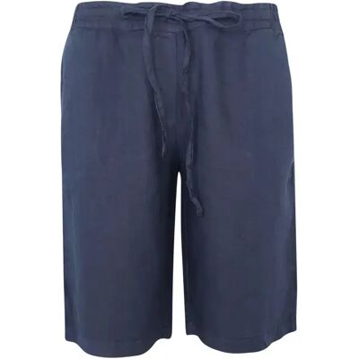 Bermuda voor dames Haris Cotton Essentials Knot Waist Slant Pocket Bleu 3XL Bermuda voor dames Haris Cotton Essentials Knot Waist Slant Pocket Bleu 3XL