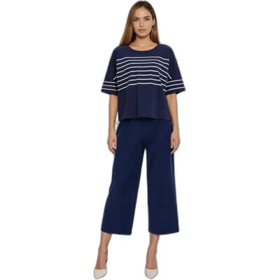 Dames-T-shirt Moodo L-BL-4914 Bleu XS Dames-T-shirt Moodo L-BL-4914 Bleu XS