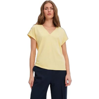 Dames-T-shirt Moodo L-TS-4909 Jaune 2XL Dames-T-shirt Moodo L-TS-4909 Jaune 2XL
