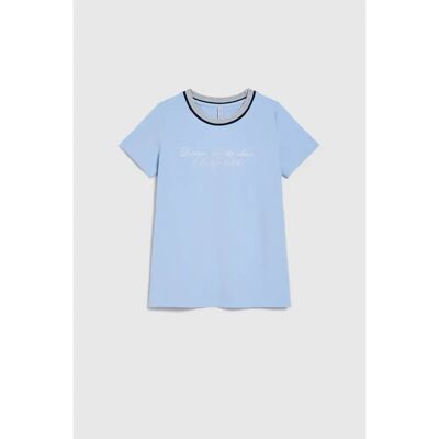 Dames-T-shirt Moodo L-TS-4914 Bleu 2XL Dames-T-shirt Moodo L-TS-4914 Bleu 2XL
