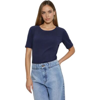 Dames-T-shirt Moodo L-TS-4916 Bleu 2XL Dames-T-shirt Moodo L-TS-4916 Bleu 2XL