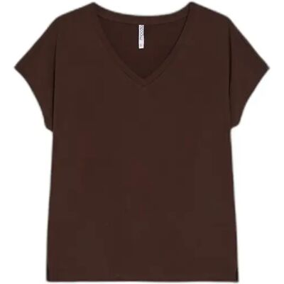 Dames-T-shirt Moodo L-TS-4951 Marron 2XL Dames-T-shirt Moodo L-TS-4951 Marron 2XL