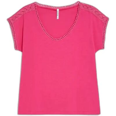 Dames-T-shirt Moodo L-TS-4963 Rose 2XL Dames-T-shirt Moodo L-TS-4963 Rose 2XL