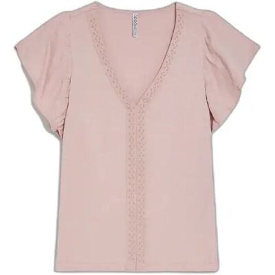 Dames-T-shirt Moodo L-TS-4964 Rose 2XL Dames-T-shirt Moodo L-TS-4964 Rose 2XL