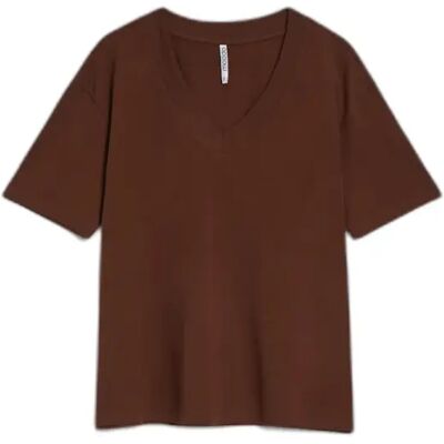 Dames-T-shirt Moodo Z-TS-4801 Marron 2XL Dames-T-shirt Moodo Z-TS-4801 Marron 2XL