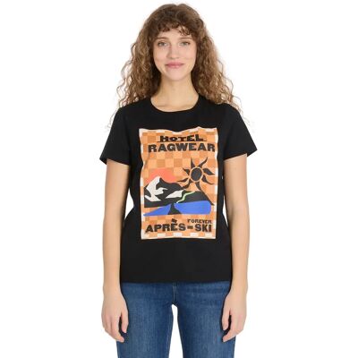 Dames-T-shirt Ragwear Adori PP Noir L Dames-T-shirt Ragwear Adori PP Noir L
