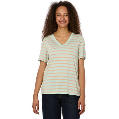 T-shirt dames Ragwear Salvie Stripes Vert 2XL T-shirt dames Ragwear Salvie Stripes Vert 2XL