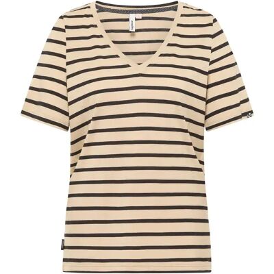 T-shirt dames Ragwear Salvie Stripes Beige XL T-shirt dames Ragwear Salvie Stripes Beige XL
