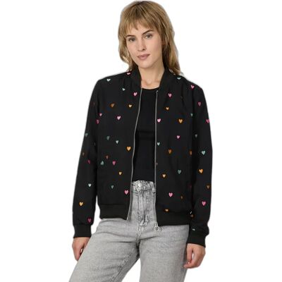 Damesjas Ragwear Lunara Hearts Noir XL Damesjas Ragwear Lunara Hearts Noir XL