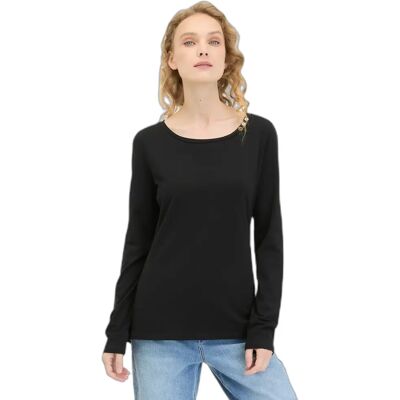 Dames-T-shirt met lange mouwen Ragwear Fllorah Gots Noir 2XL Dames-T-shirt met lange mouwen Ragwear Fllorah Gots Noir 2XL