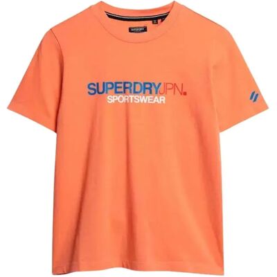 Dames-T-shirt Superdry Sportswear Logo Orange 2XS Dames-T-shirt Superdry Sportswear Logo Orange 2XS