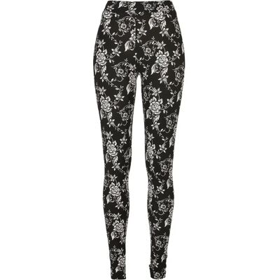 Dames legging Urban Classics Soft AOP Noir M Dames legging Urban Classics Soft AOP Noir M