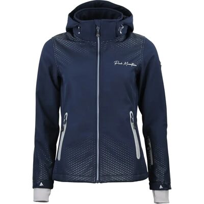 Dames fleece vest met capuchon en ritssluiting Peak Mountain Softshell Blauw S Dames fleece vest met capuchon en ritssluiting Peak Mountain Softshell Blauw S