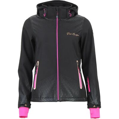 Dames fleece vest met capuchon en ritssluiting Peak Mountain Softshell Zwart S Dames fleece vest met capuchon en ritssluiting Peak Mountain Softshell Zwart S