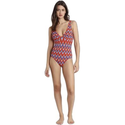 Dames zwempak uit 1 stuk Admas Ethnic Waves Multicolore 42 Dames zwempak uit 1 stuk Admas Ethnic Waves Multicolore 42