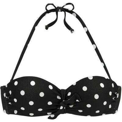 Bikini top bandeau met beugels voor dames Lascana Powder Noir 40A Bikini top bandeau met beugels voor dames Lascana Powder Noir 40A