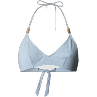 Dames zwemkleding top Pepe Jeans Satin STRP BR Bleu L Dames zwemkleding top Pepe Jeans Satin STRP BR Bleu L