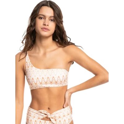 Quiksilver Classic One Shoulder Bikini Top - Bleached Mauve - Badpaktop Quiksilver Classic One Shoulder Bikini Top - Bleached Mauve - Badpaktop