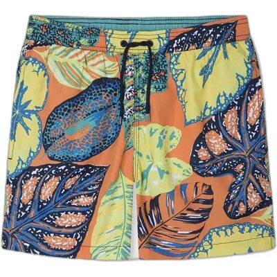 Zwemshort Hackett Large Leaves Orange L Zwemshort Hackett Large Leaves Orange L