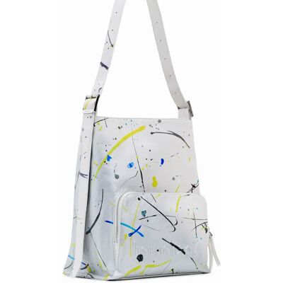 Dames handtas Desigual Splat Butan With Pocket Blanc TU Dames handtas Desigual Splat Butan With Pocket Blanc TU