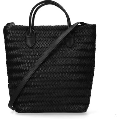 Schoudertas voor vrouwen Fred de la Bretoniere Vicky Weave Noir TU Schoudertas voor vrouwen Fred de la Bretoniere Vicky Weave Noir TU