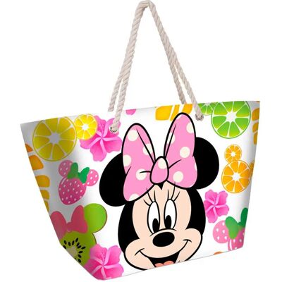 Meisje strandtas Karactermania Disney Minnie Fruits Blanc 37x52x17 cm Meisje strandtas Karactermania Disney Minnie Fruits Blanc 37x52x17 cm