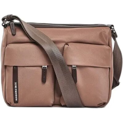 Schoudertas met dubbele voorklep Mandarina Duck Hunter Marron 21x28x11 cm Schoudertas met dubbele voorklep Mandarina Duck Hunter Marron 21x28x11 cm