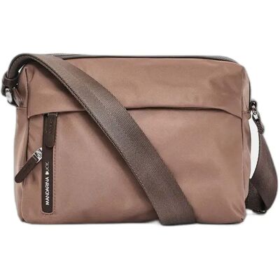 Schoudertas met voorvak met rits Mandarina Duck Hunter Marron 23x28x14 cm Schoudertas met voorvak met rits Mandarina Duck Hunter Marron 23x28x14 cm