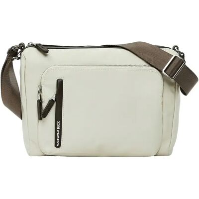 Schoudertas met een voorkantzak Mandarina Duck Hunter Hunter Blanc 21x28x11 cm Schoudertas met een voorkantzak Mandarina Duck Hunter Hunter Blanc 21x28x11 cm