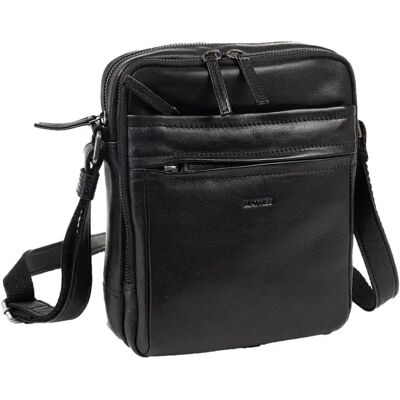 Echte leren schoudertas Matties Bags Noir 19x24 cm Echte leren schoudertas Matties Bags Noir 19x24 cm