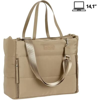 Gewatteerde laptoptas Moos Beige 54x31x17 cm Gewatteerde laptoptas Moos Beige 54x31x17 cm