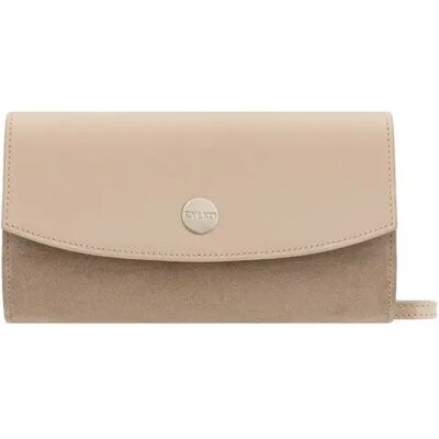 Dames leren en suède tas Ryłko Beige TU Dames leren en suède tas Ryłko Beige TU