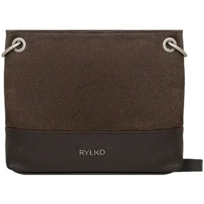 Klassieke lederen en suède handtas vrouw Ryłko Marron TU Klassieke lederen en suède handtas vrouw Ryłko Marron TU