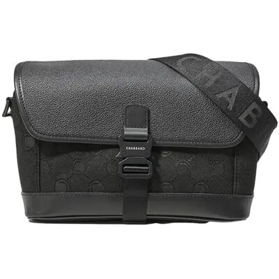 Canvas schoudertas met klep en logo Chabrand Icone Noir TU Canvas schoudertas met klep en logo Chabrand Icone Noir TU