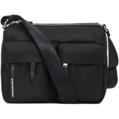 Schoudertas met dubbele voorklep Mandarina Duck Hunter Noir 21x28x11 cm Schoudertas met dubbele voorklep Mandarina Duck Hunter Noir 21x28x11 cm
