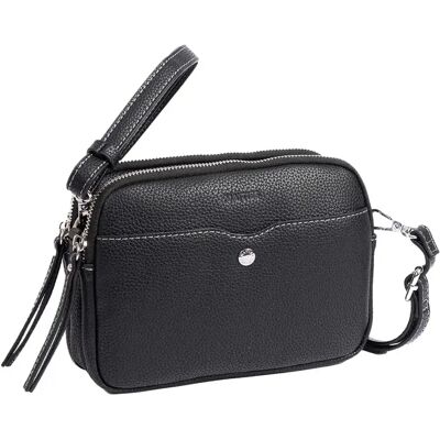 Dubbellucks Schoudertas voor Vrouwen Matties Bags Noir 20,5x14x7 cm Dubbellucks Schoudertas voor Vrouwen Matties Bags Noir 20,5x14x7 cm