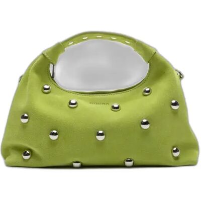 Vrouwenhandtas Nunoo Dandy Rivet Suede Vert 20x28x9 cm Vrouwenhandtas Nunoo Dandy Rivet Suede Vert 20x28x9 cm