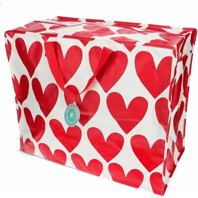 Opbergtas Rex London Jumbo Coeurs Wit 58x28x48 cm Opbergtas Rex London Jumbo Coeurs Wit 58x28x48 cm