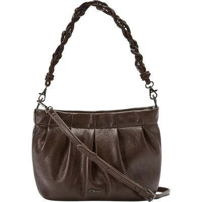 Schoudertas met afneembaar logo dames s.Oliver Marron TU Schoudertas met afneembaar logo dames s.Oliver Marron TU