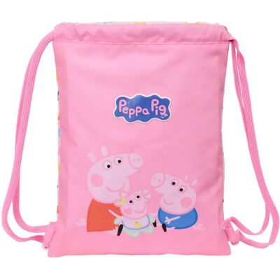 Meisjestas met koord Safta Peppa Pig Babby Pig Rose 26x34 cm Meisjestas met koord Safta Peppa Pig Babby Pig Rose 26x34 cm