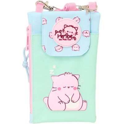 Handtas voor kinderen Safta Pembe The Pink Cat Bleu 10x19 cm Handtas voor kinderen Safta Pembe The Pink Cat Bleu 10x19 cm
