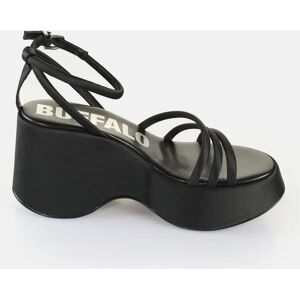 Dames sleehakken Buffalo Joy Mss Sandal - Vegan Noir 39 Dames sleehakken Buffalo Joy Mss Sandal - Vegan Noir 39